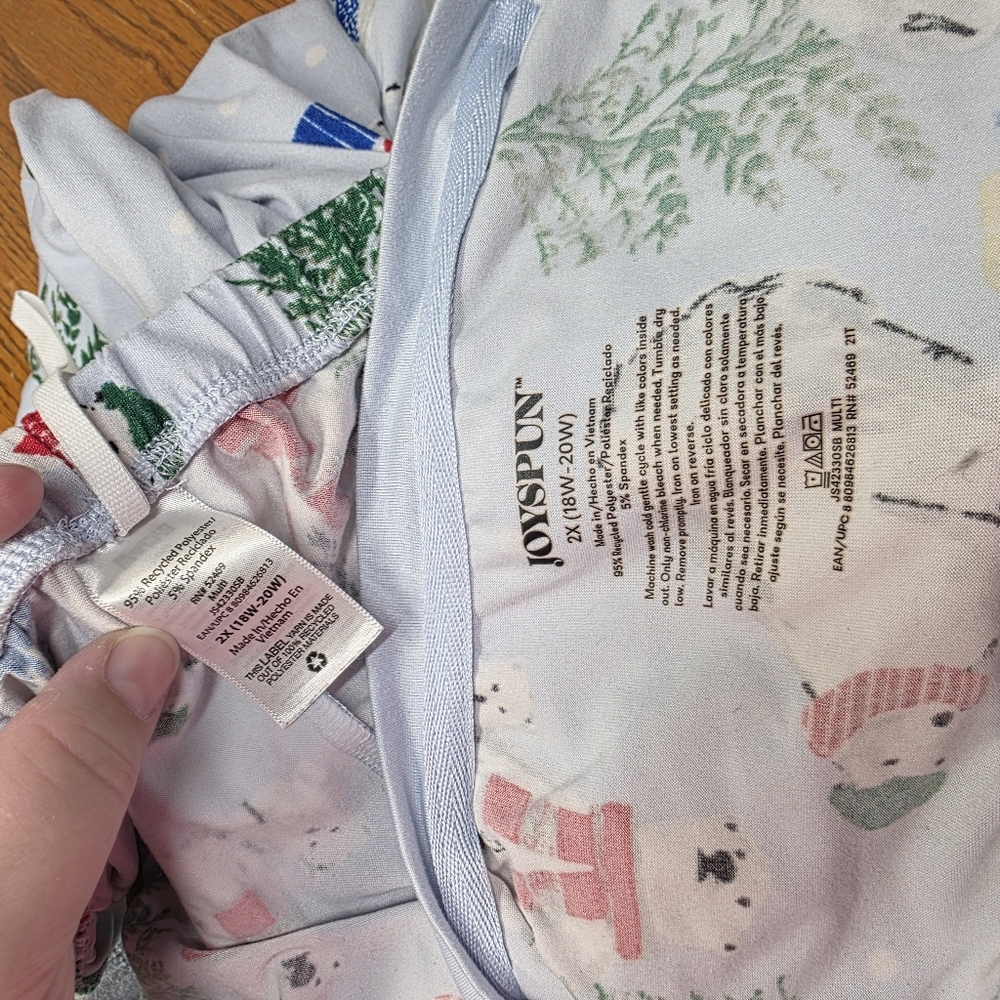 Joyspun Pajama Set Winter Polar Bear Christmas Plus Size 2X (18/20W) - Picture 5 of 9